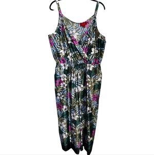 Jennifer Lopez Floral Jumpsuit Women's Size Xlarge